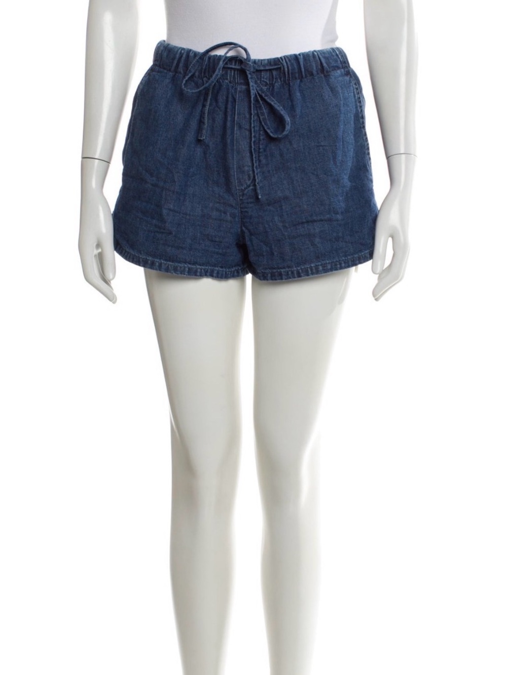Valentino Garavani Indigo Denim Drawstring Shorts
